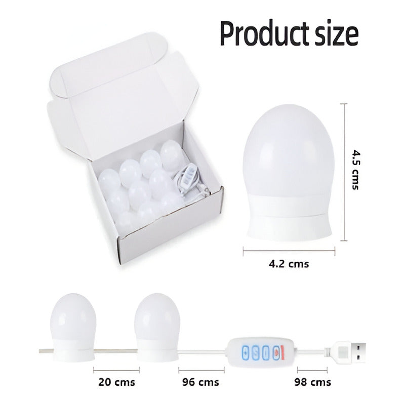Bombillo Para Espejo De Maquillaje 10 Led