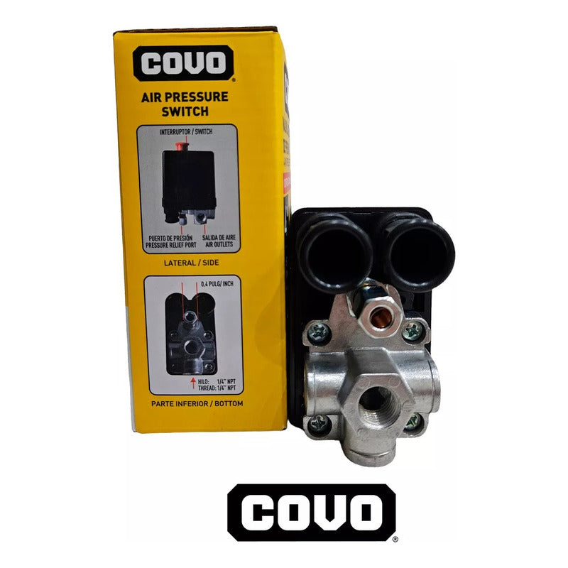 Presostato Monofásico Compresor 4 Vías 45-175psi 110-220v