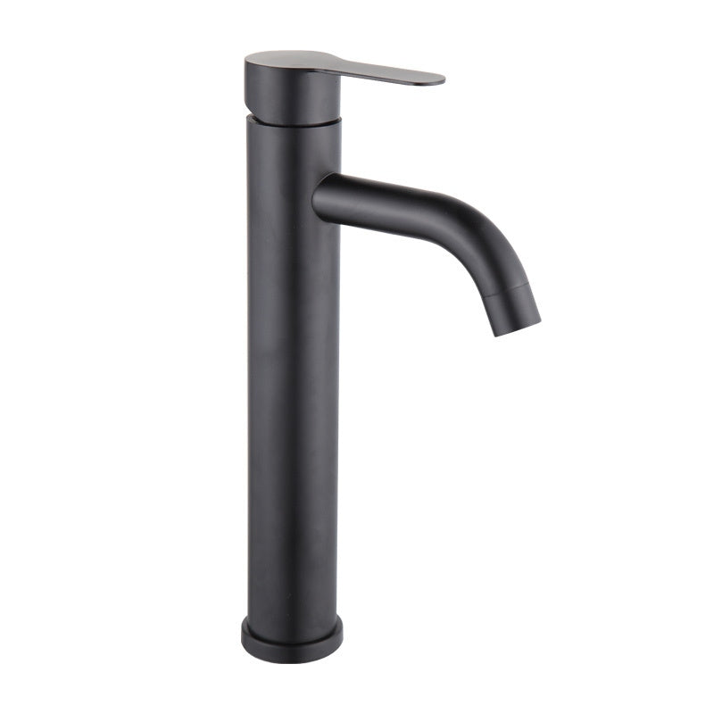Llave alta lavamanos agua fría caliente acero
