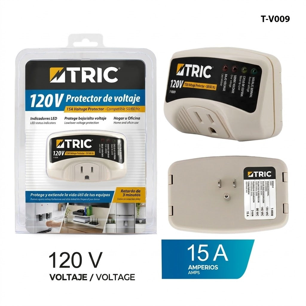 Protector Voltaje 110v 15a Nevera Tv Microonda Lavadora A/c