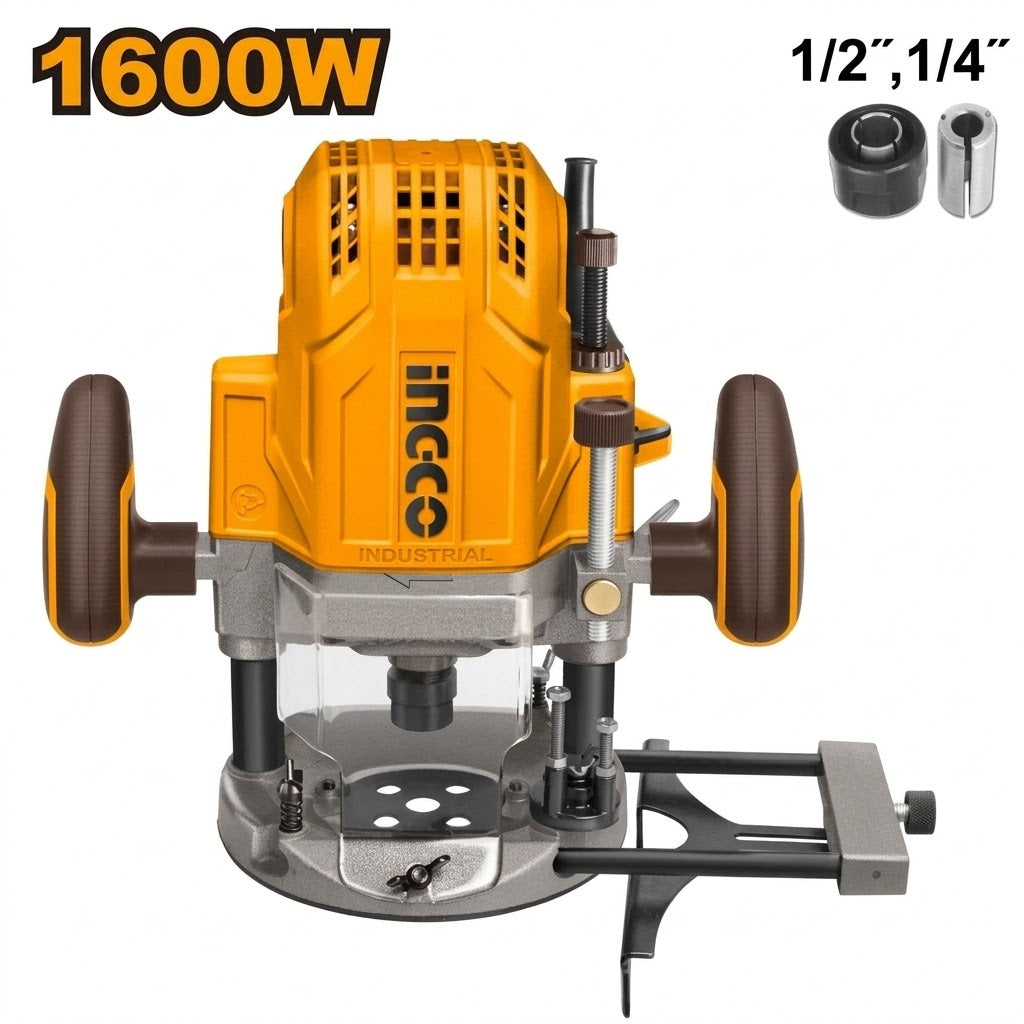 Router ruteadora trompo madera fresadora 1600w 1/4 y 1/2 110v 2hp