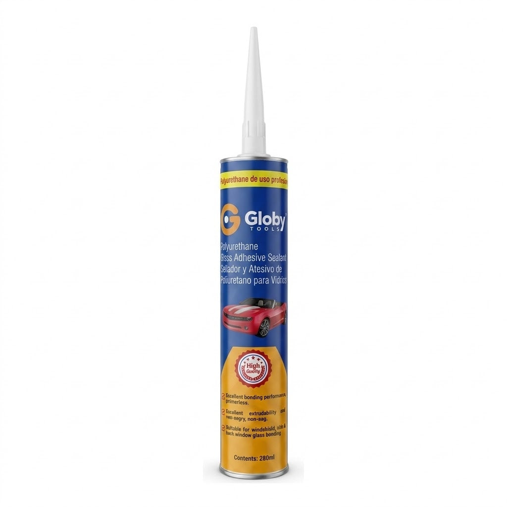 Sellador poliuretano para vidrios parabrisas gris Globy