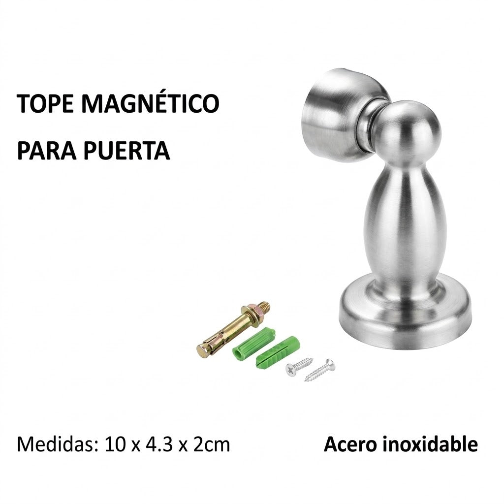 Tope Magnetico Cuña Puerta Soporte Satinado Acero Inoxidable