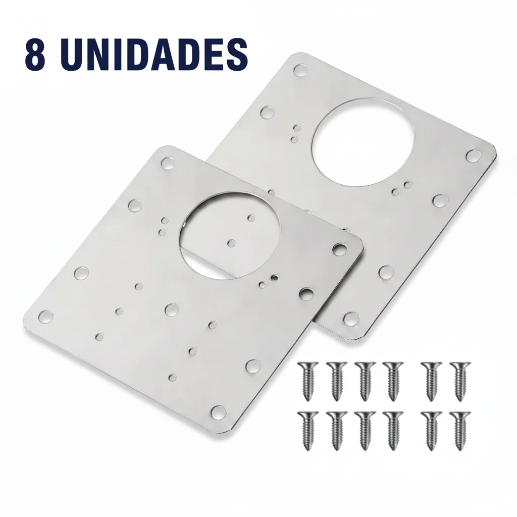 Placa Reparación Soporte Base Bisagra Acero