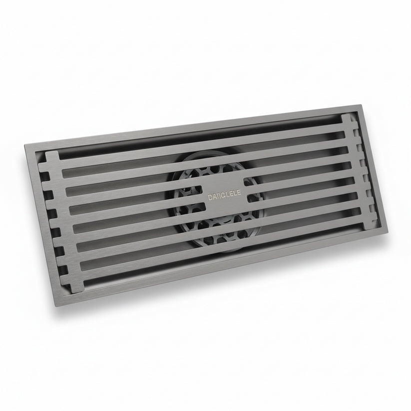 Rejilla Centro Piso Rectangular Desague Drenaje 10x20cm
