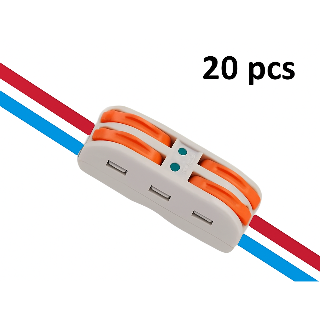 Conector rápido 2x2 terminal empalme cables 32 amp
