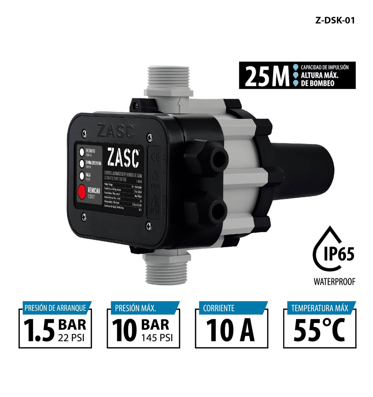 Press Control 110v Para Bomba De Agua Sensor De Flujo