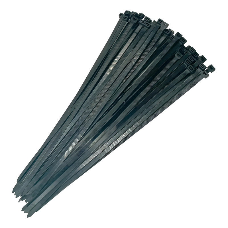 Tirrap Tirraje Amarre Plástico Cable 40 Cm Negro 100 Und.