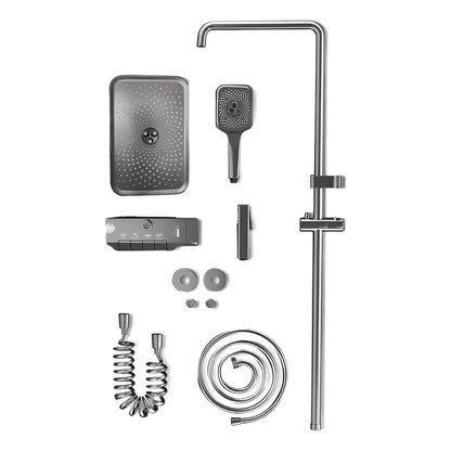 Set de ducha tipo columna para baño de lujo negra