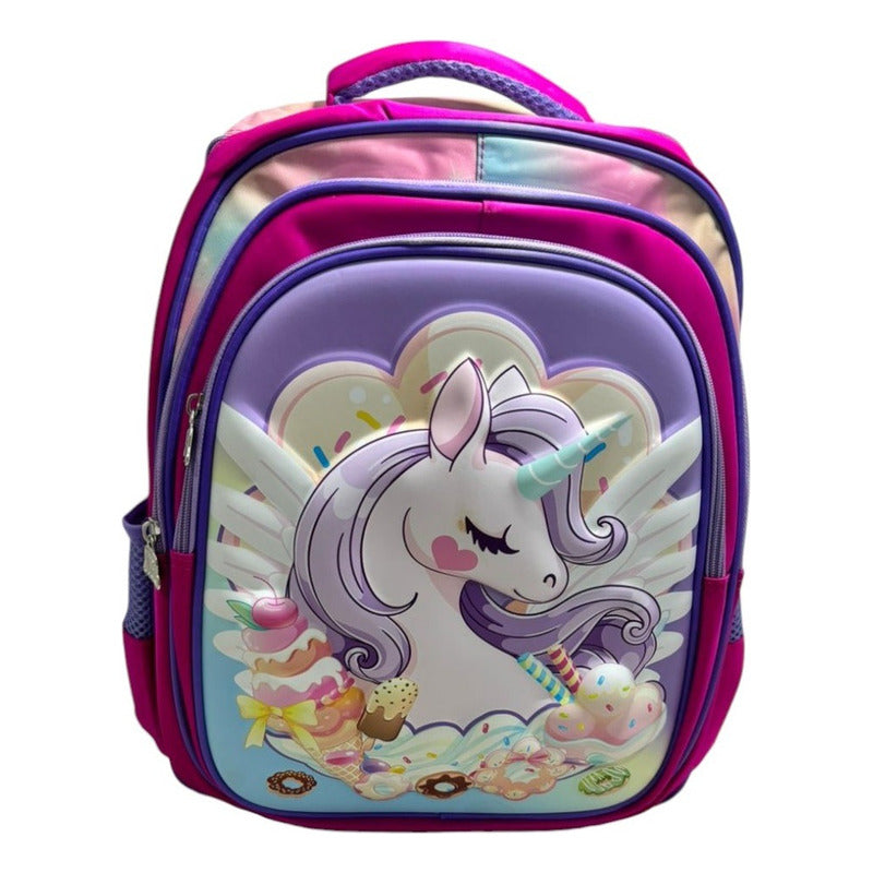 Bolso Morral Mochila Unicornio Escolar