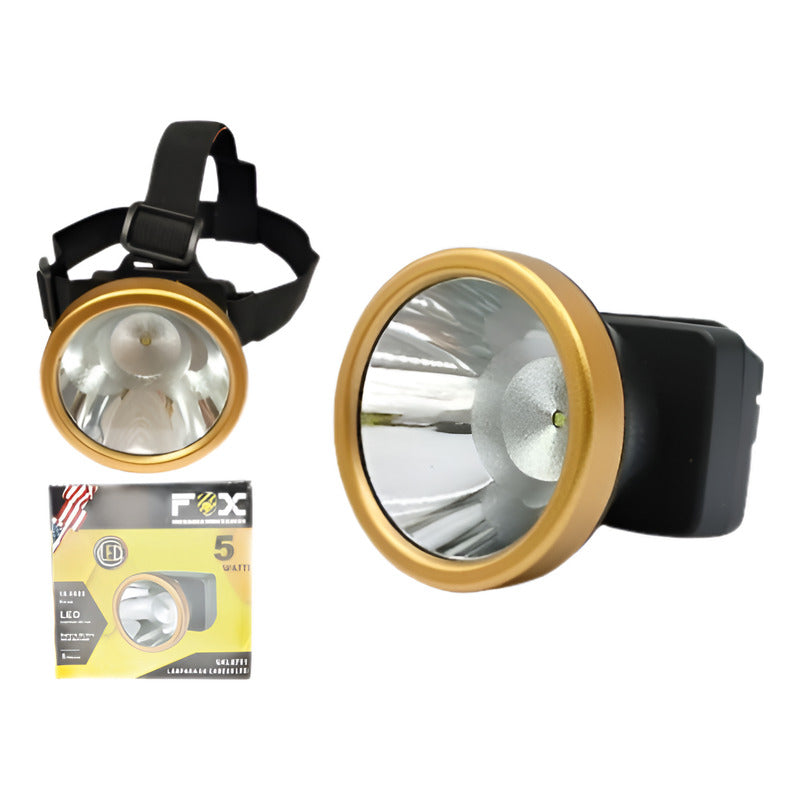 Linterna Led De Cabeza Frente Recargable Minera Camping 5w