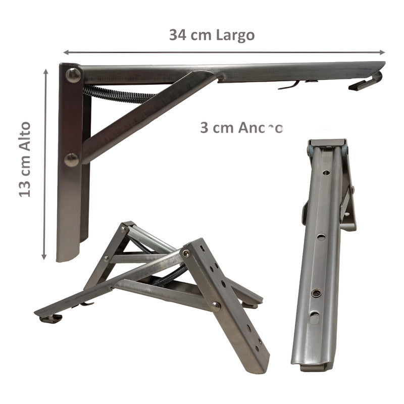 Pie De Amigo Soporte Plegable Repisa 34x13x3cm Par