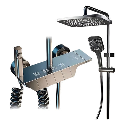 Set de ducha tipo columna para baño de lujo negra