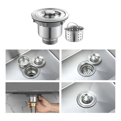 Desagüe Cesta para Fregadero en Acero Inoxidable Sin Obstrucción