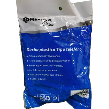 Ducha Plástica Sanitaria Tipo Teléfono Para Baño Manguera