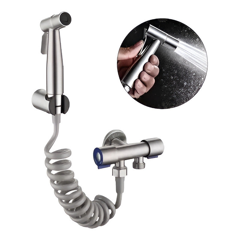 Kit De Ducha Tipo Telefono Bidet Llave Arresto Doble