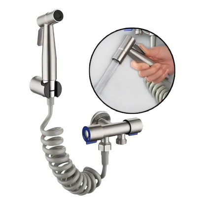 Kit De Ducha Tipo Telefono Bidet Llave Arresto Doble