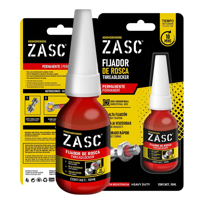 Fijador de Rosca Trabarosca Rojo Súper Fuerte 10ml Zasc | DEvenezuelashop