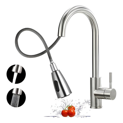 Llave fregadero lavaplatos extensible agua fría y caliente