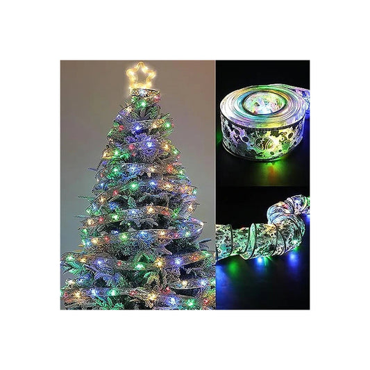 Cinta Decorativa Led Navidad Pascua Fiesta Árbol Lazo