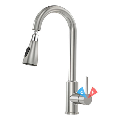 Llave fregadero lavaplatos extensible agua fría y caliente