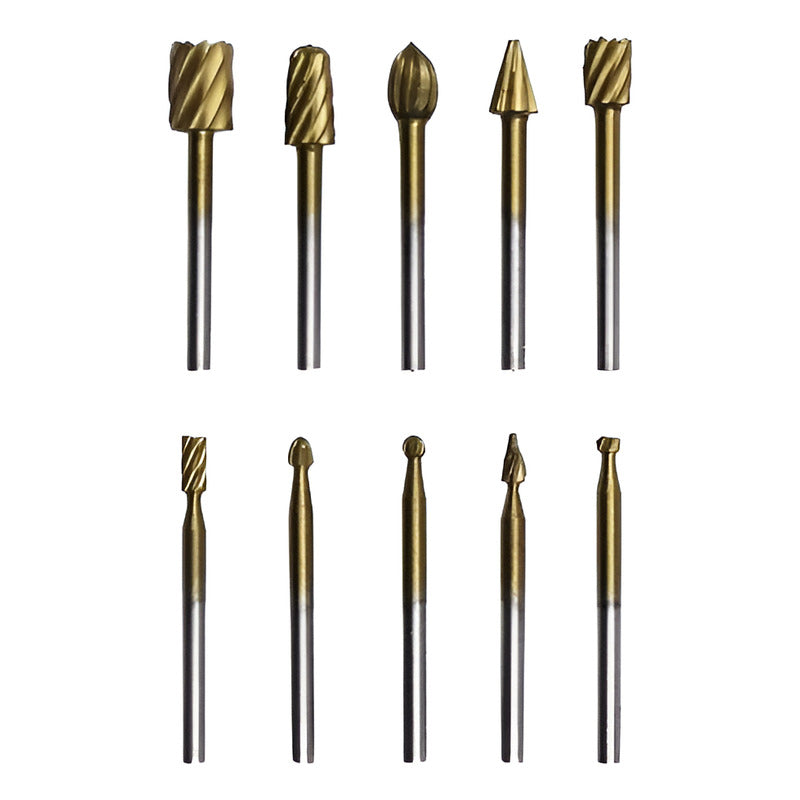 Kit 10 Fresas Puntas Tallar Pulir Grabar Dremel Madera Metal