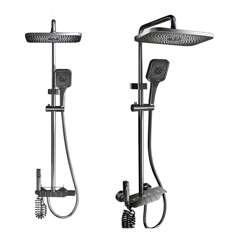 Set de ducha tipo columna para baño de lujo negra