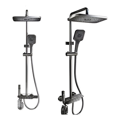 Set de ducha tipo columna para baño de lujo negra