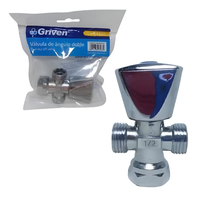 Llave Arresto Doble 1/2 X 1/2 Metálica