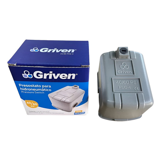 Presostato Para Hidroneumático 40/60 Psi Marca Griven