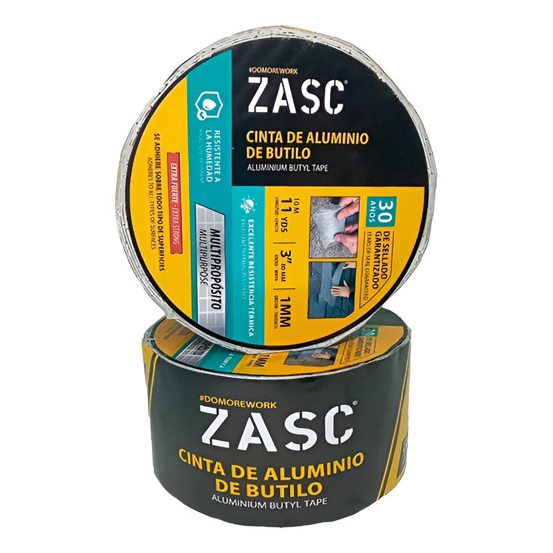 Cinta Para Impermeabilizar Aluminio De Butilo Zasc 5m x 8cm