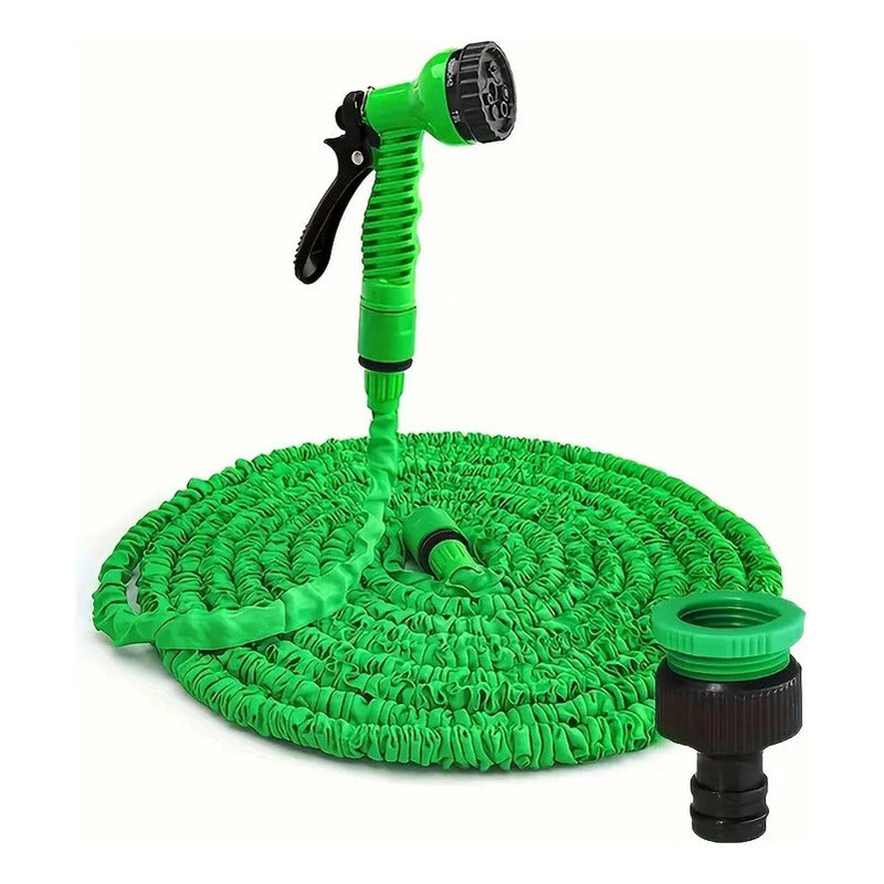 Manguera de jardín extensible con pistola 15m