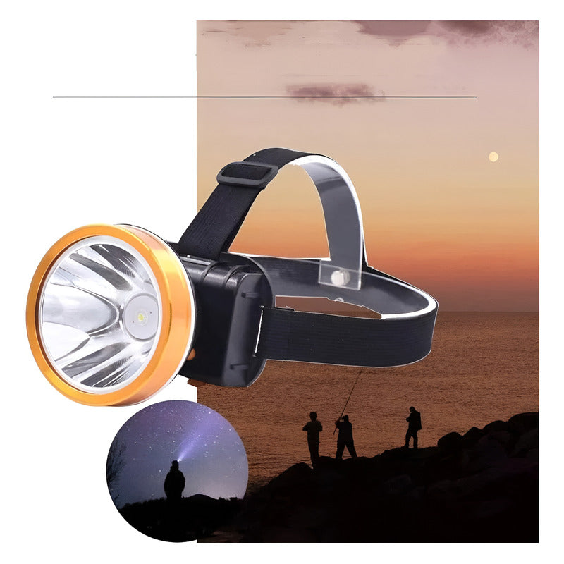 Linterna Led De Cabeza Frente Recargable Minera Camping 5w