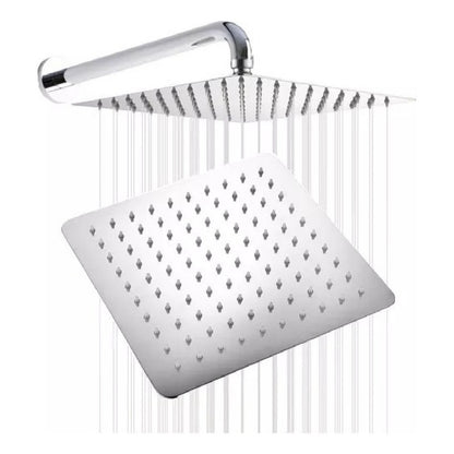 Ducha tipo espejo con su tubo 12 pulgadas