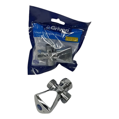 Llave Arresto Doble 1/2 X 1/2 Metálica