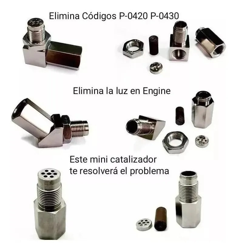 Mini catalizador sensor de oxigeno elimina luz check engine