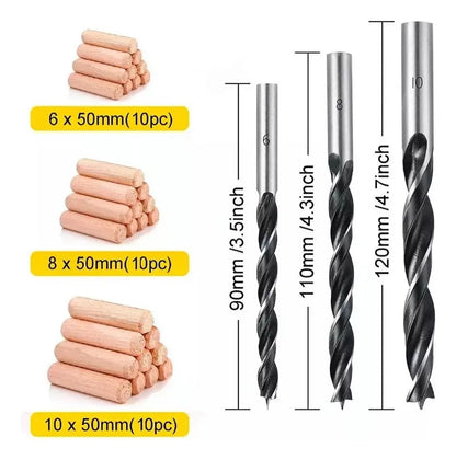 Guia Para Tarugos De Madera 6,8,10 Mm Plantilla Carpinteria
