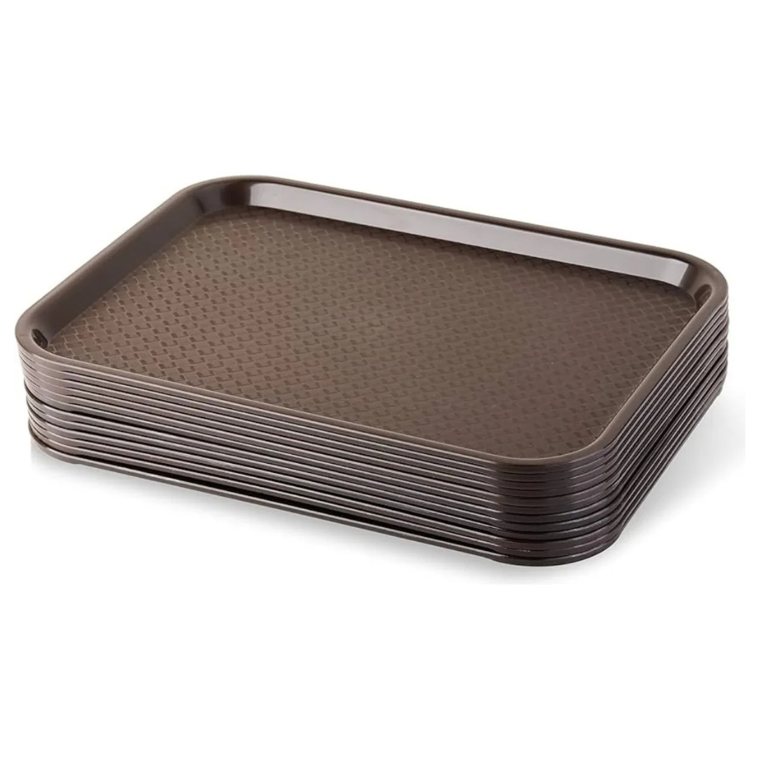 Bandeja Plástica De Servicio Feria Comida 46x36cm