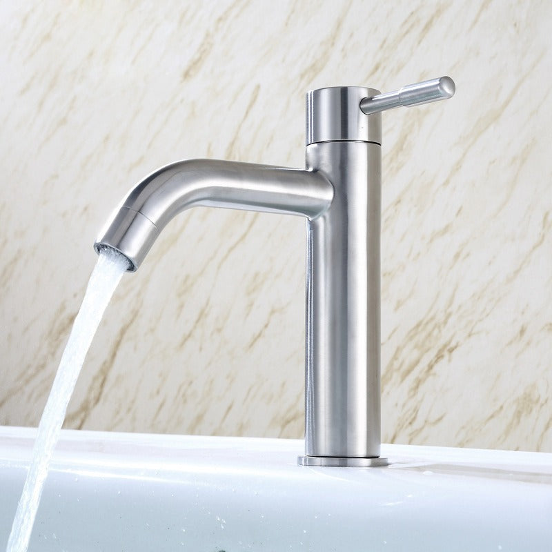 Griferia llave para lavamanos acero inoxidable agua fría