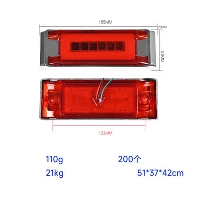 Luces led laterales para camiones trailer gandola 12v 24v rojo el par