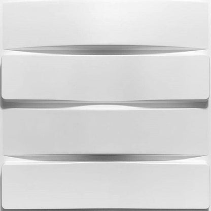 Wall Panel Lámina 3D Decorativo De PVC Elegante Color Blanco 50x50cm