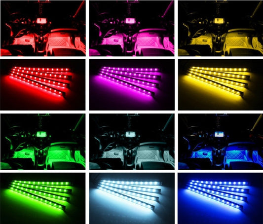 Kit Luces Led Rgb 5050 Multicolor Para Interior De Carros