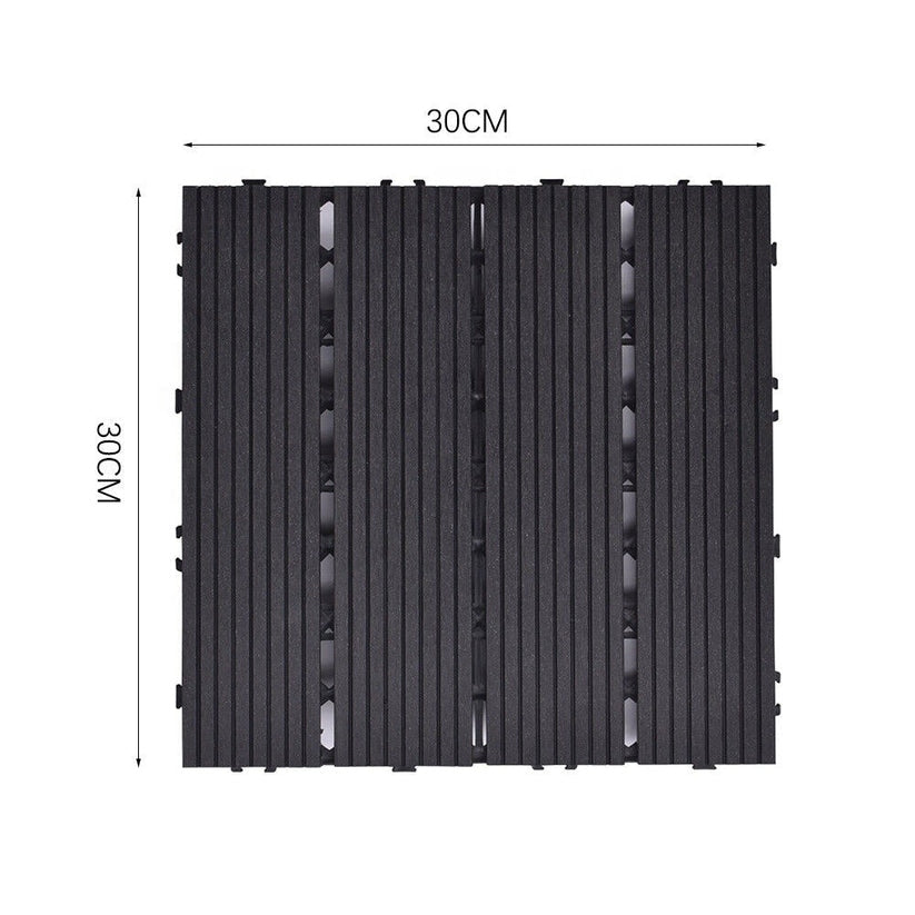 Pisos Deck Modular Para Exteriores Wpc (Lamina 30 X 30cm) Caja 6 Piezas 0.54m2