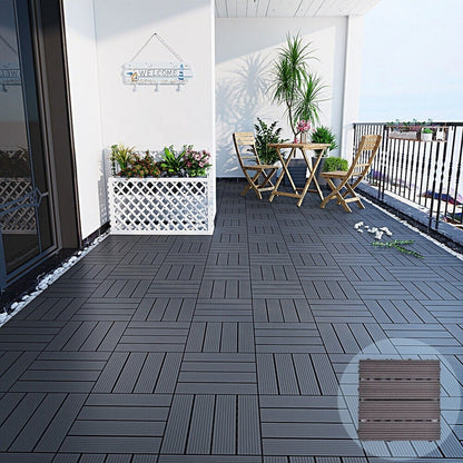 Pisos Deck Modular Para Exteriores Wpc (Lamina 30 X 30cm) Caja 6 Piezas 0.54m2