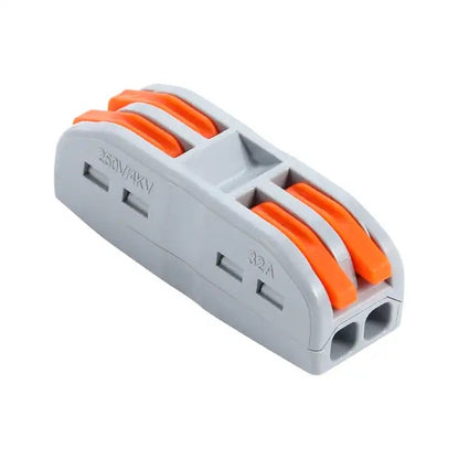 Conector rápido 2x2 terminal empalme cables 32 amp
