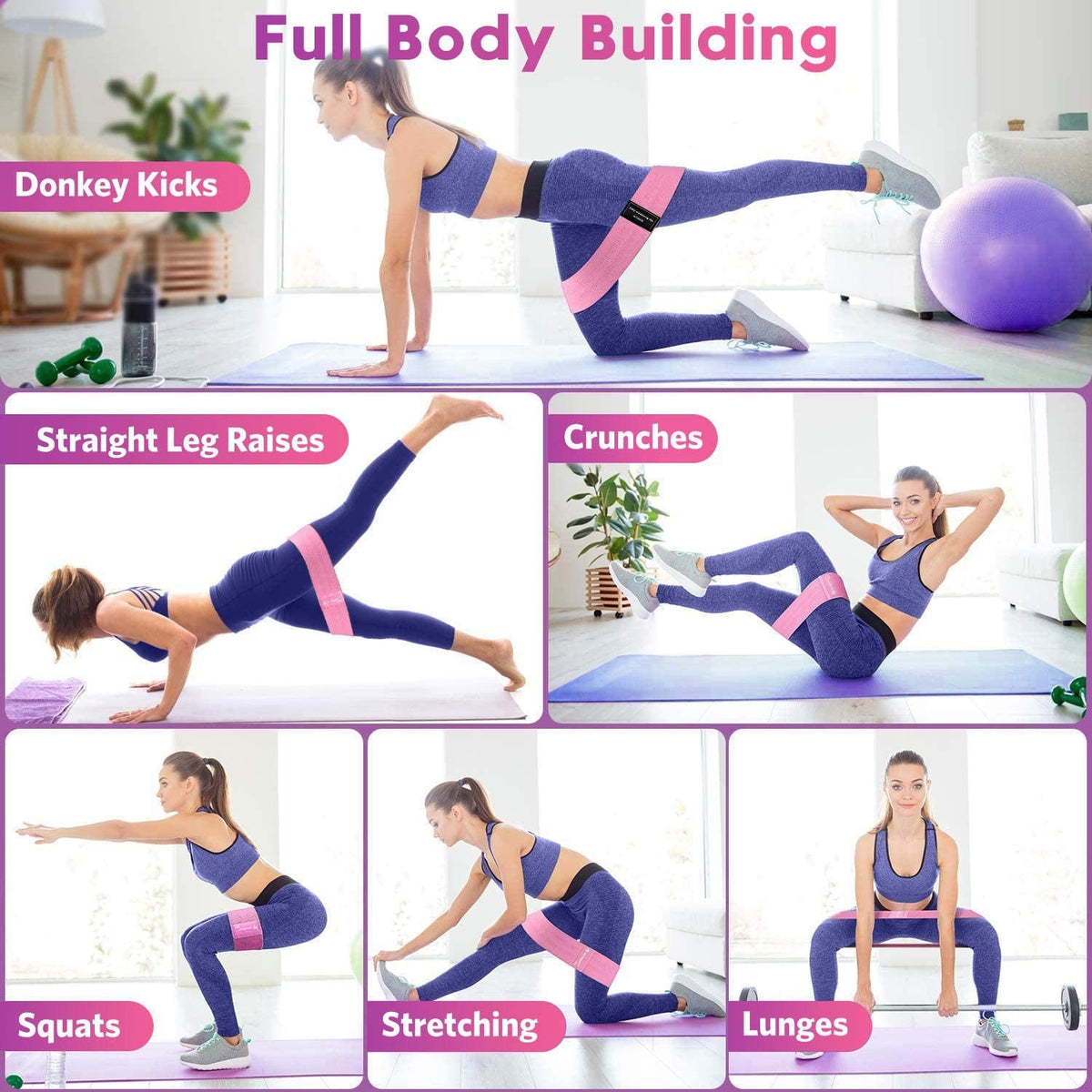Kit Bandas Ejercicios Ligas Resistencia Crossfit Fitness