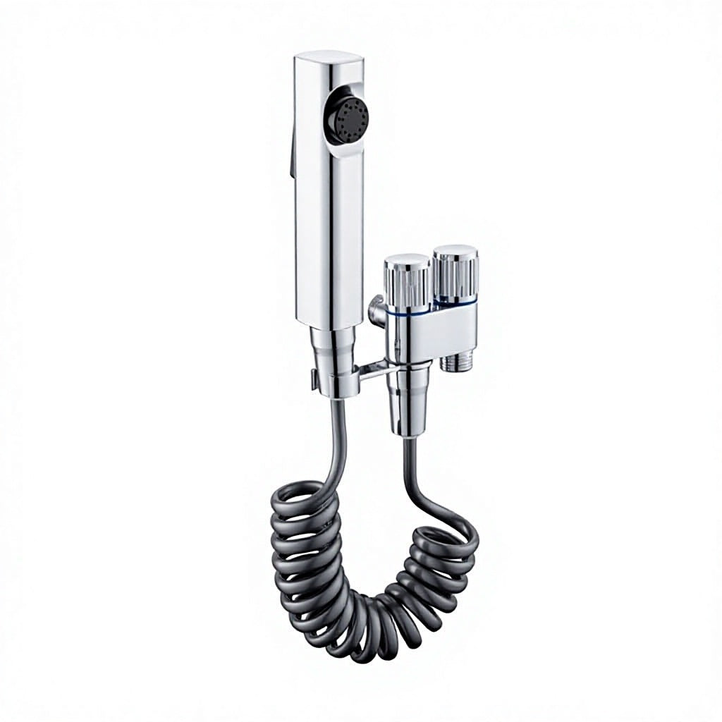 Ducha tipo teléfono bidet llave arresto doble acero inoxidable