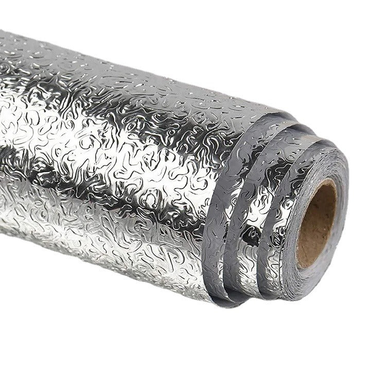 Papel Tapiz Para Cocina Vinilo Aluminio 5mt x 60cm
