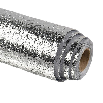 Papel Tapiz Para Cocina Vinilo Aluminio 5mt x 60cm