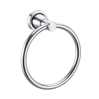 Toallero Porta Toallas De Mano Redondo Acero Inoxidable Plateado